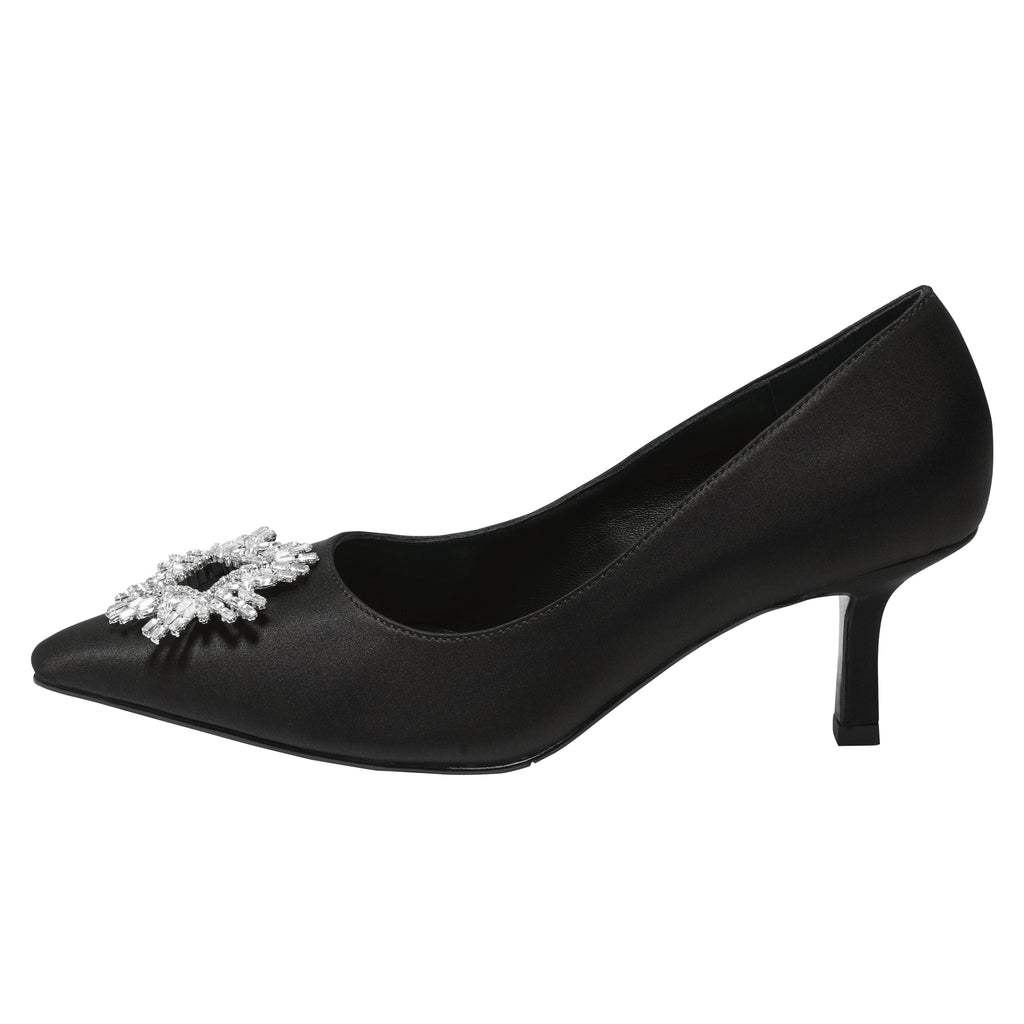 2.5 INCHES BLACK POSIE PUMP