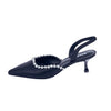 2 INCHES BLACK SLINGBACK - DARLIN